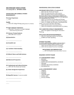 6-12 Certification Advising Guide