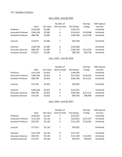 Floor CDI Value Number of CDIs for Rank CDI Ceiling Overlap