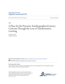 Autobiographical Literary Criticism Through the Lens of