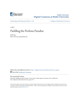 Paddling the Perilous Paradise - Digital Commons @ Butler University