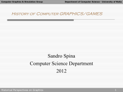 History of Computer Graphics