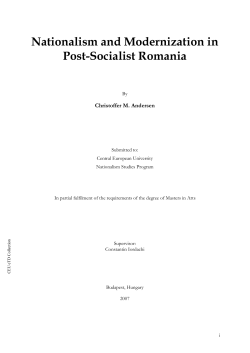 Nationalism and Modernization in Transitional Post