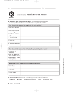 GUIDED READING Revolutions in Russia