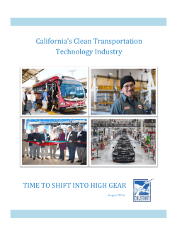 California`s Clean Transportation Technology Industry