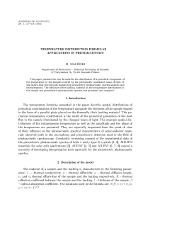 M. MALI‹SKI The temperature formulae presented in the paper