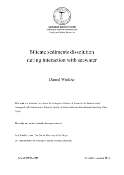 Silicate sediments dissolution during interaction with seawater