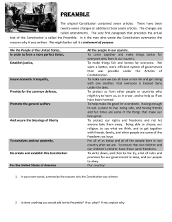 Preamble meaning with questions