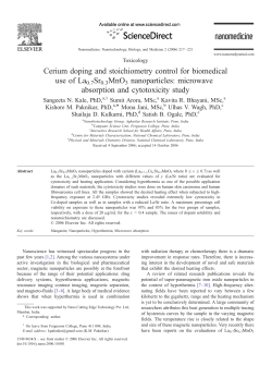 Cerium doping and stoichiometry control for biomedical use of La0