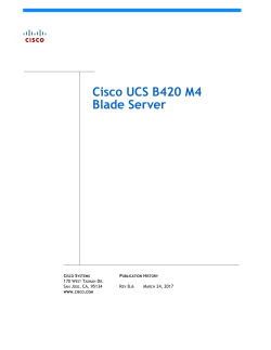 Cisco UCS B420 M4 Blade Server Spec Sheet