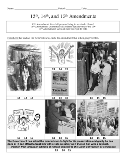 13th, 14th, and 15th Amendments