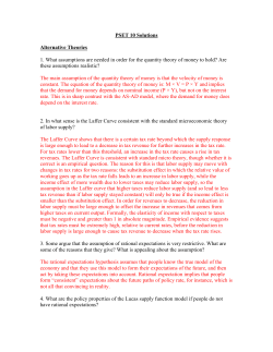 PSET 10 Solutions Alternative Theories 1. What assumptions are