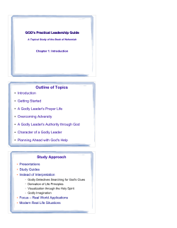 GOD`s Practical Leadership Guide
