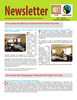 News from the Bolivian National Fair Trade Network News
