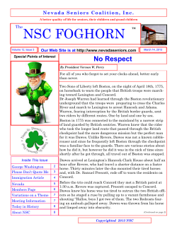 NSC FOGHORN - the Nevada Seniors Coalition