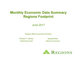 Monthly Economic Data Summary Regions Footprint