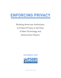 enforcing privacy