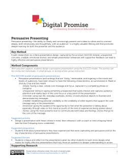 Persuasive Presenting