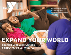 Spanish Language Classes PARKVIEW FAMILY YMCA