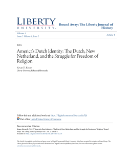 America`s Dutch Identity: The Dutch, New Netherland