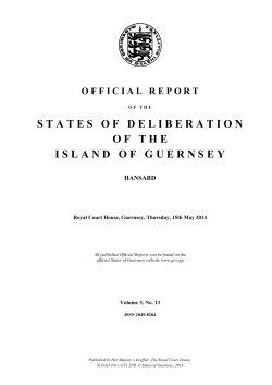 Hansard, Report Of Proceedings At States Meeting On