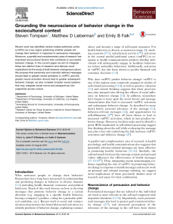 Grounding the neuroscience of behavior change in the sociocultural