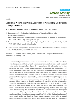 Artificial Neural Network Approach for Mapping Contrasting Tillage