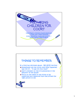 preparing children for court preparing children for court
