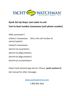 Quick Set-Up Steps: text codes to unit Text to boat number