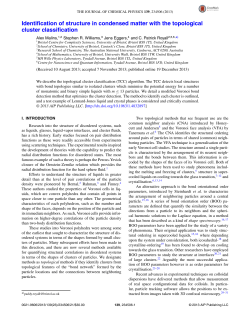 Identification of structure in condensed matter with the topological