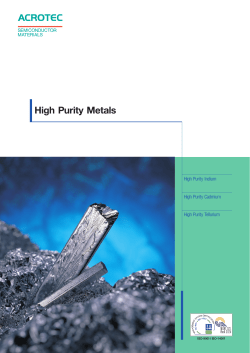 High Purity Metals