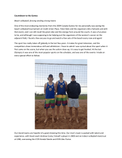 Countdown to the Games Beach volleyball, fencing sending strong