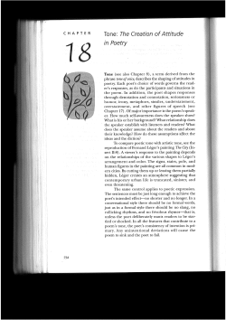 Tone: The Creation of Attitude in Poetry