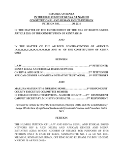 Petition number 606 of 2014