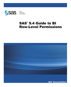 SAS 9.4 Guide to BI Row-Level Permissions