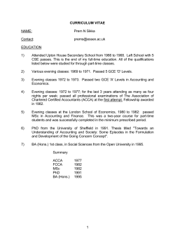 FULL CV - University of Essex