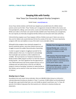 Keeping Kids with Family: How Texas Can Financially Support