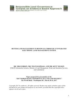 better land management in botswana through an