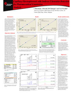Capillary Electrophoresis with Indirect Ultraviolet Detection
