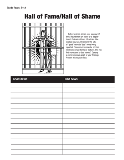 Hall of Fame/Hall of Shame