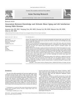 Association Between Knowledge and Attitude About Aging and Life