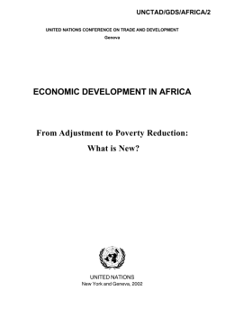 Economic Development in Africa: From Adjustment to Poverty
