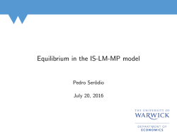 Equilibrium in the IS-LM
