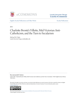 Charlotte Bront&euml;`s Villette, Mid-Victorian Anti