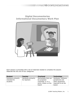 Informational Documentary Manual