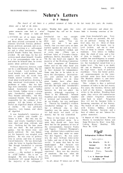 Nehru`s Letters