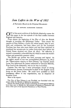 Jean Lafitte in the War of 1812