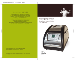 BreadmakingMachine manual