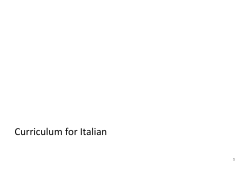 Objectives - Curriculum