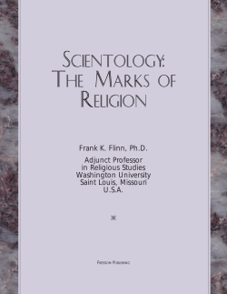 SCIENTOLOGY: THE MARKS OF RELIGION