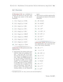 Exercises with Answers